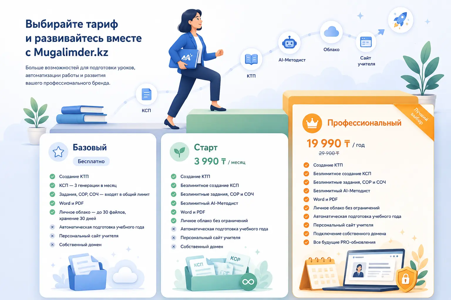 Сравнение тарифов Mugalimder.kz